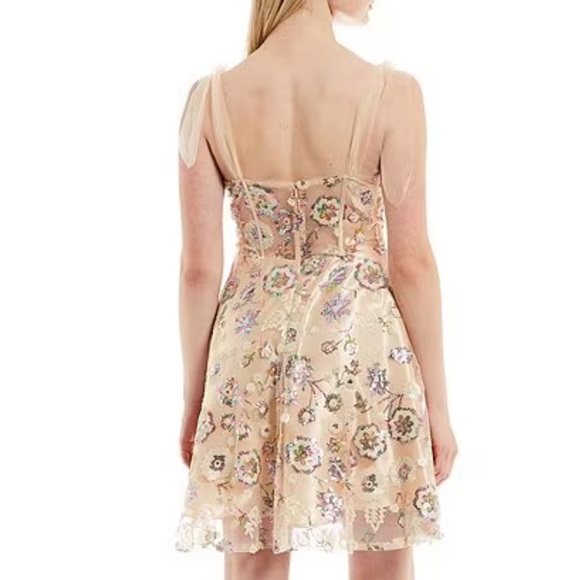 NWT $215 COYA Collection Juniors Multi-colored Sequin Dress - Picture 3 of 13